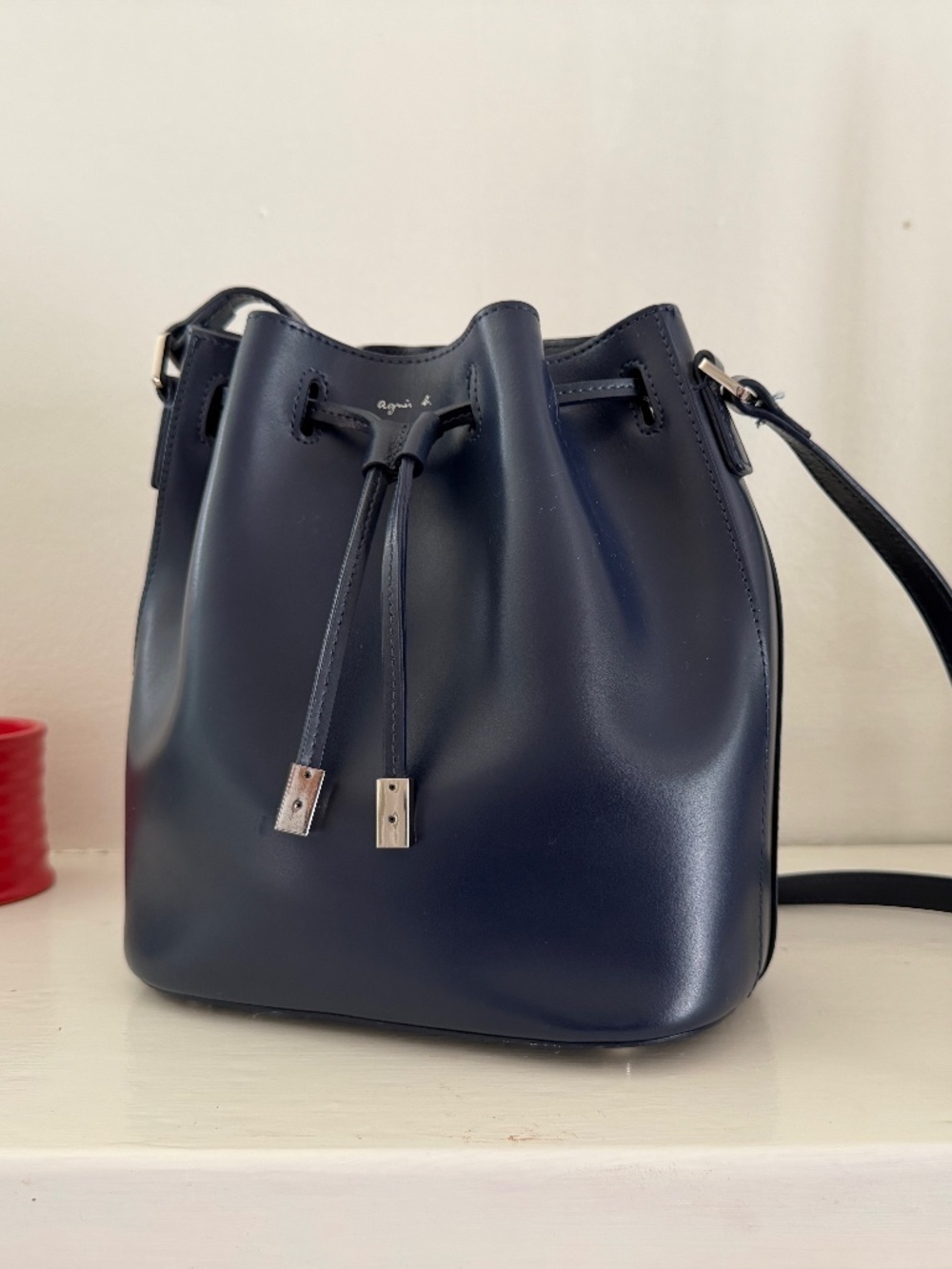 Leather Agnes B Bucket Bag